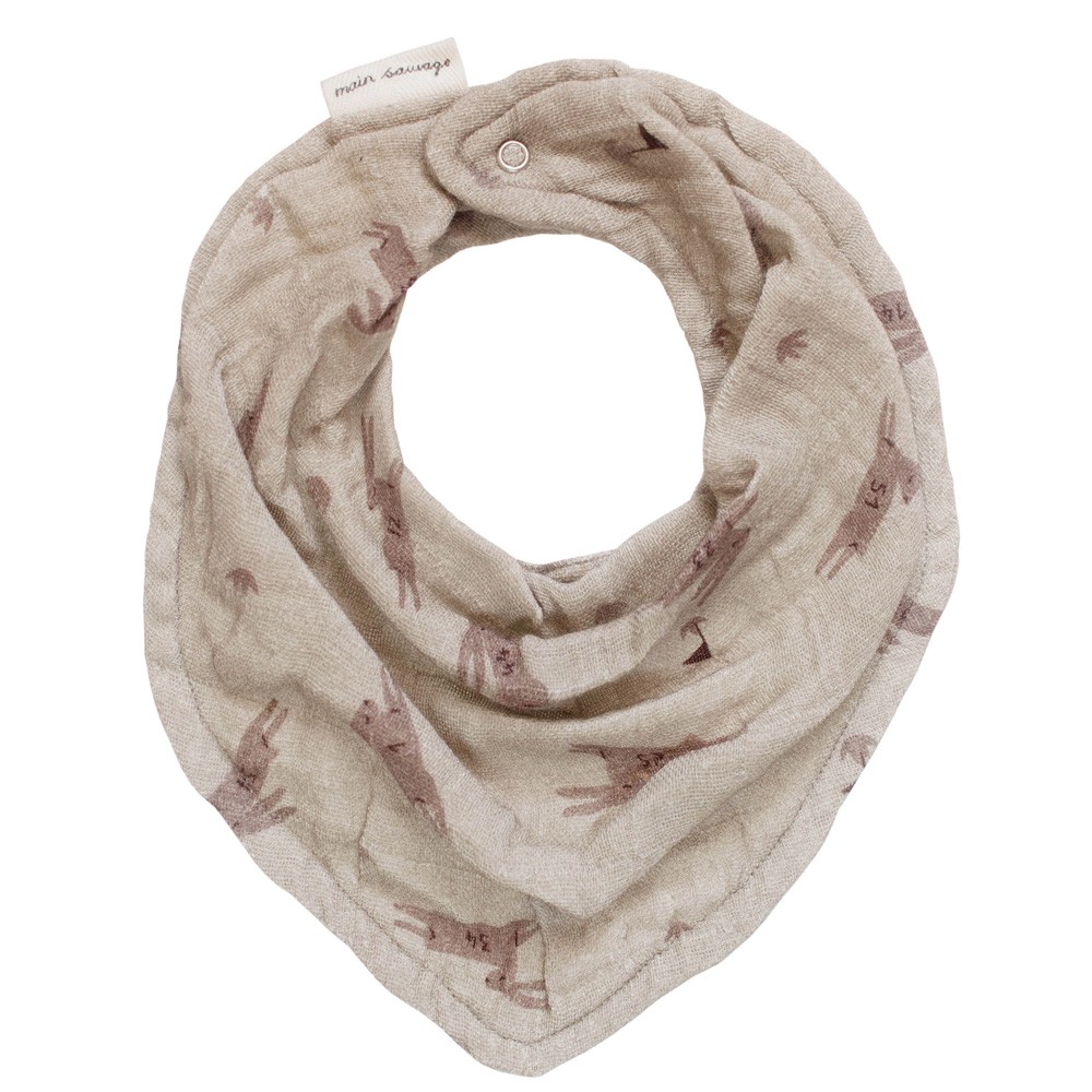 Main Sauvage - Big Scarf "Rabbit" Brown