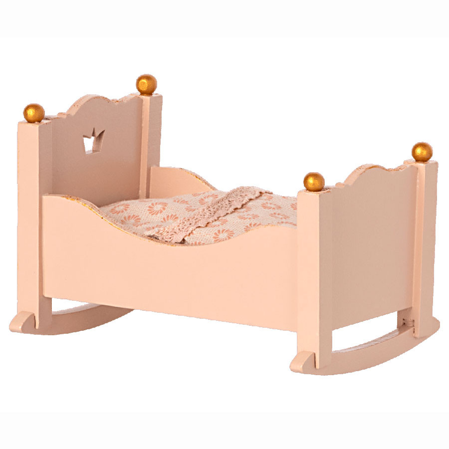 Maileg - Kleine Babywiege Mäuse Rosa