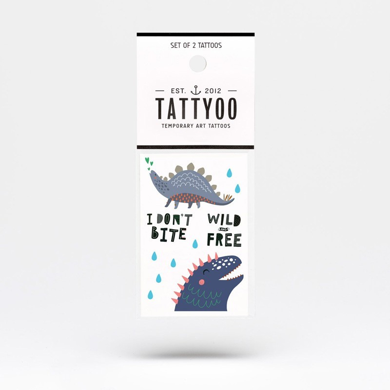 Tattyoo - 2 Tattoos für Kinder "Dinosaurier"