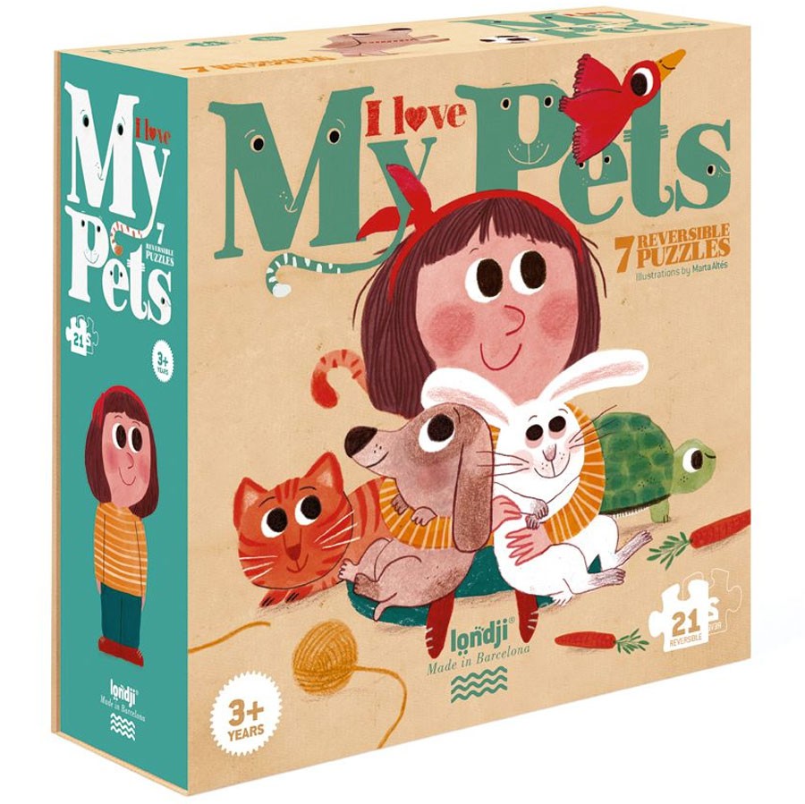 Londji - Puzzle "I Love My Pets" ab 3 Jahre