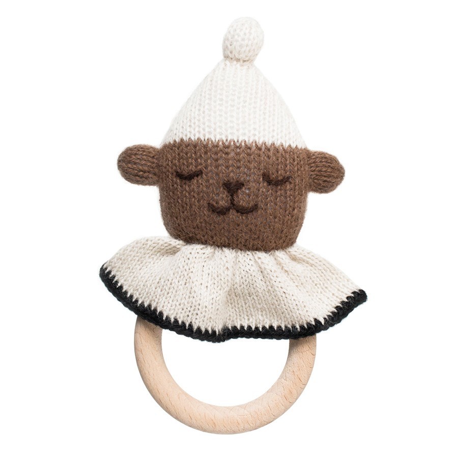 Main Sauvage - Baby Teether "Bear with hat"