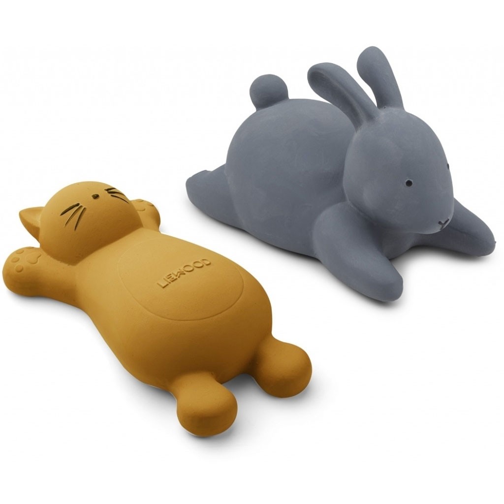 Liewood - 2 Badespielzeuge Vikky Katze Hase Ocker