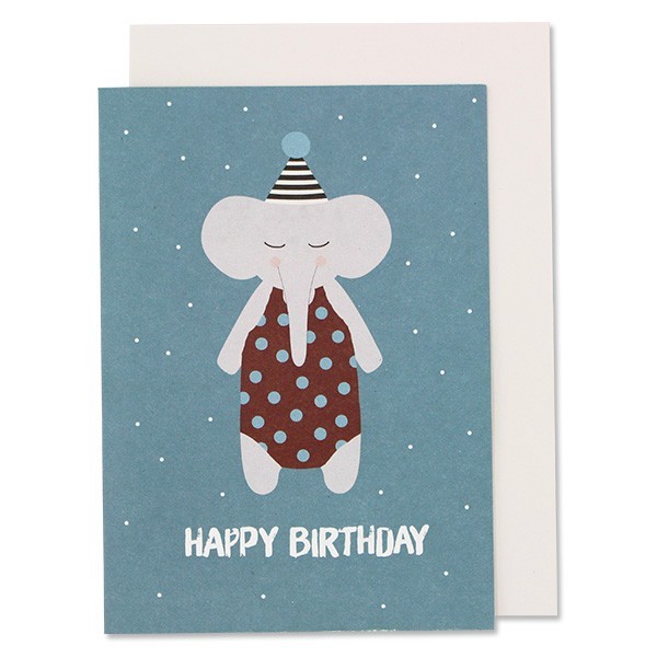 Ava & Yves - Klappkarte "Happy Birthday Elefant"