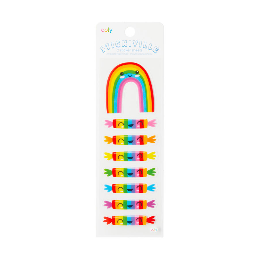 OOLY - 16 Aufkleber Regenbogen Stickiville