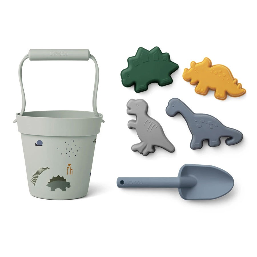 Liewood - 6-teiliges Strandspielzeug Dante Dino Dove Blue