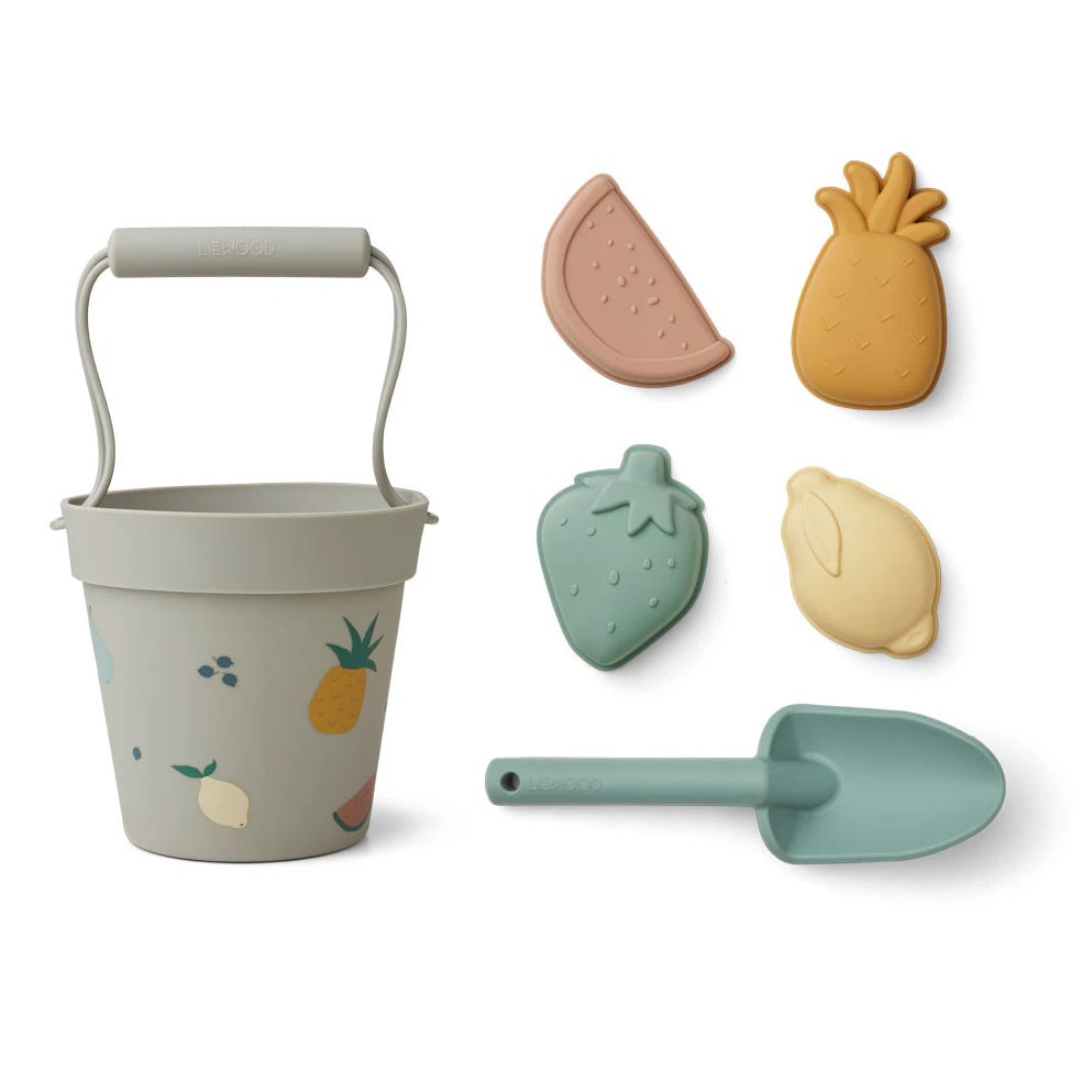 Liewood - 6-teiliges Strandspielzeug Dante Fruit Dove blue multi mix
