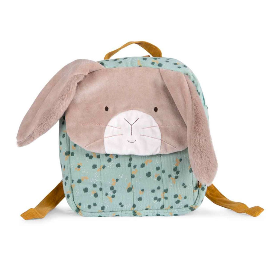 Moulin Roty - Kleiner Rucksack Hase - Grün