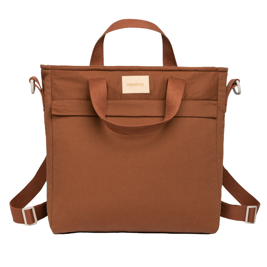 Nobodinoz - Wickelrucksack "Baby on the Go" Clay Brown