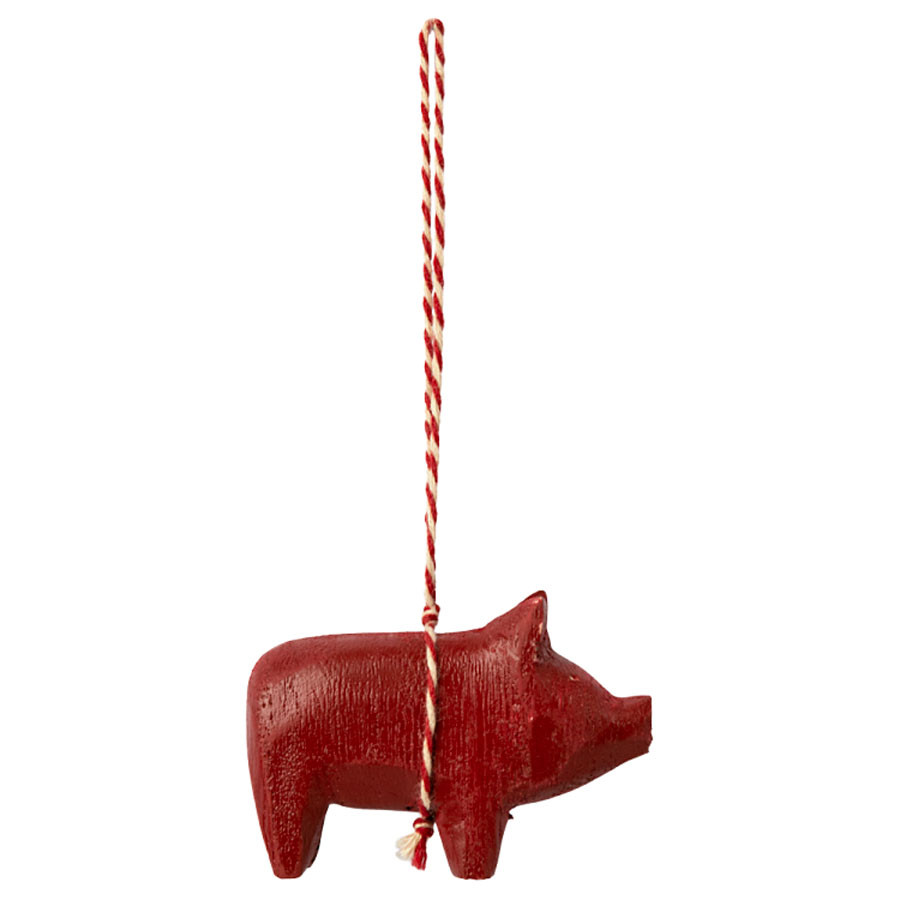 Maileg - Anhänger Schwein - Rot