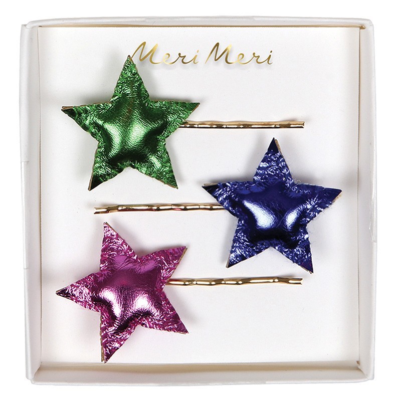 Meri Meri - 3 Haarklammern "Sterne"