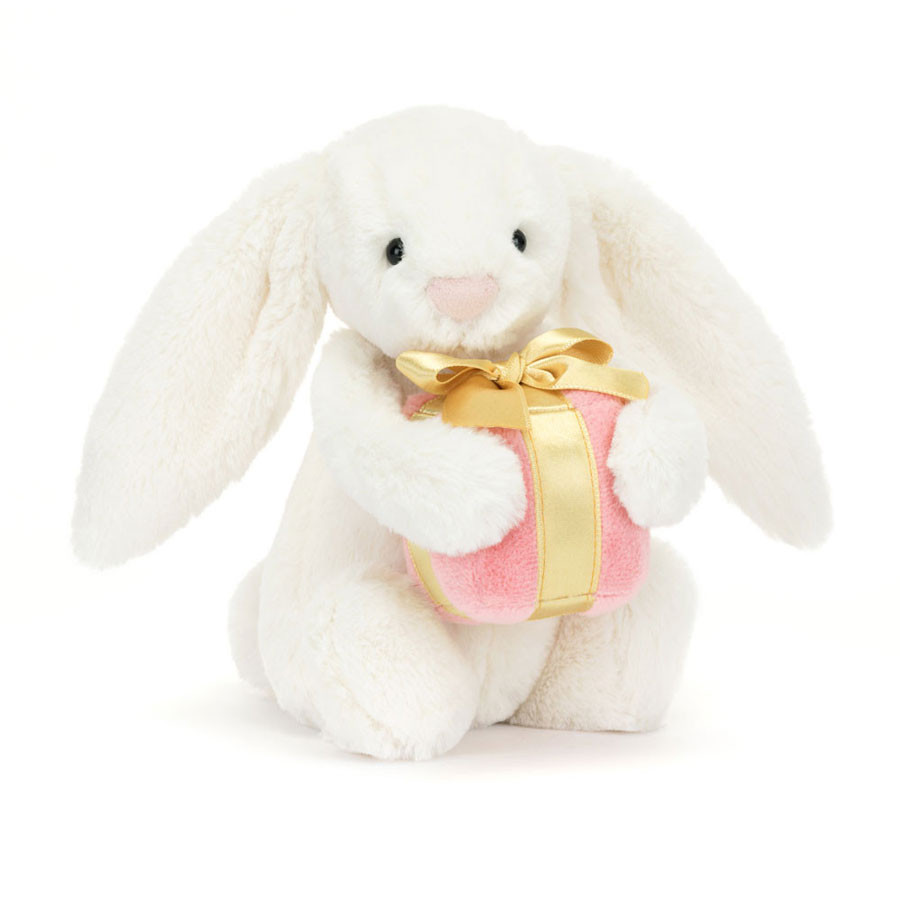 Jellycat - Bashful Bunny mit Geschenk