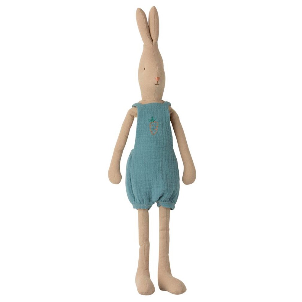 Maileg - Hase mit Schlappohren Jumpsuit Blau Größe 3