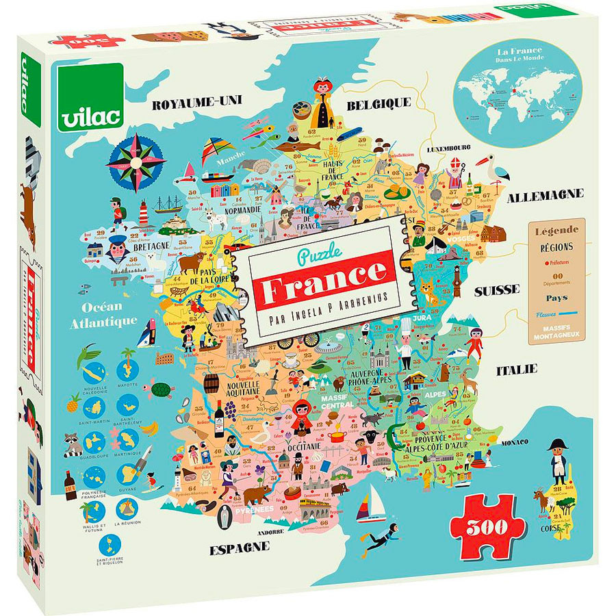 Vilac - Puzzle "Frankreich" 300 Teile