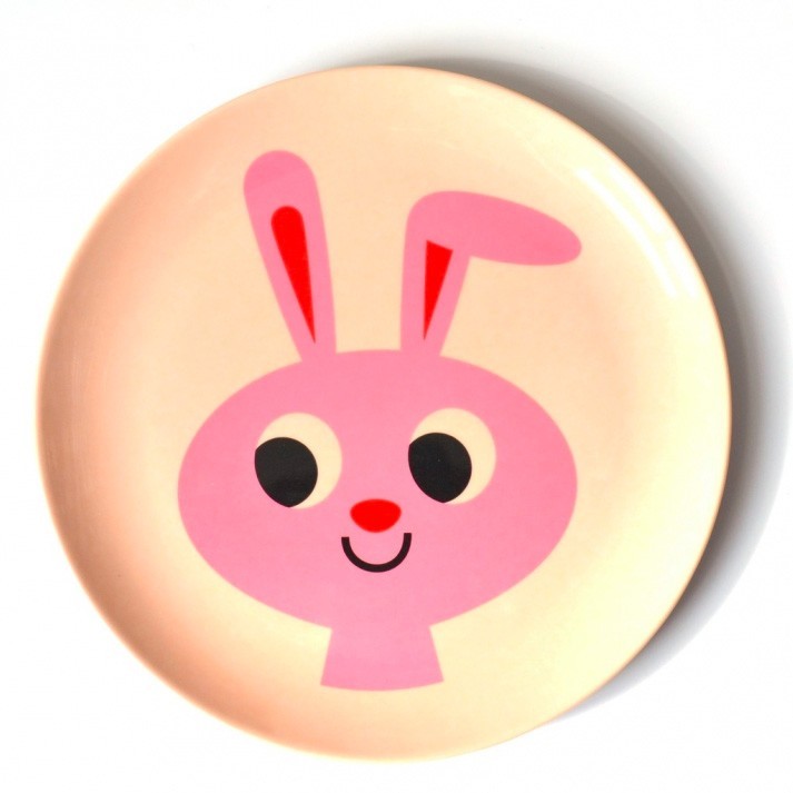 OMM Design - Plate of melamine "rabbit"