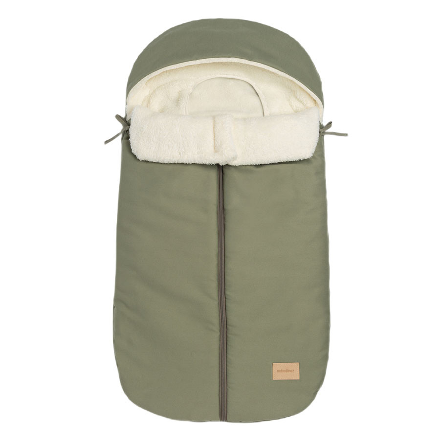 Nobodinoz - Kinderwagen Fußsack "Baby on the Go" - Olive Green