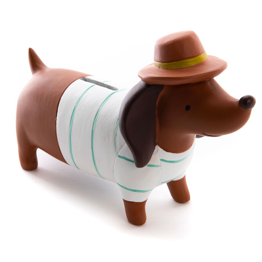Amadeus Les Petits - Spardose Hund mit Hut
