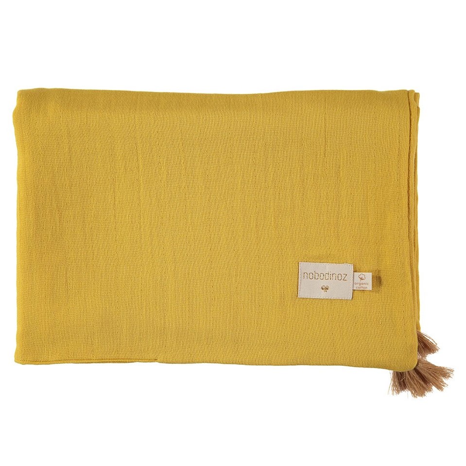 Nobodinoz - Sommer Babydecke "Treasure" Farniente Yellow