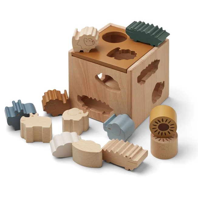 Liewood - Baby Aktivitätsspielzeug Gary Puzzle Würfel Safari