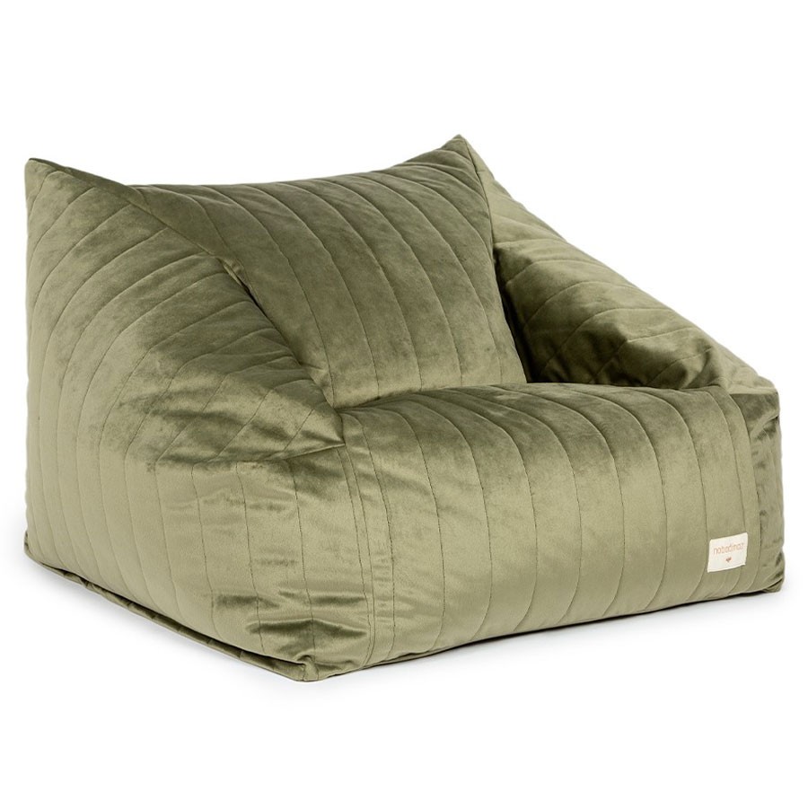 Nobodinoz - Sitzsack Chelsea Velvet Olive Green