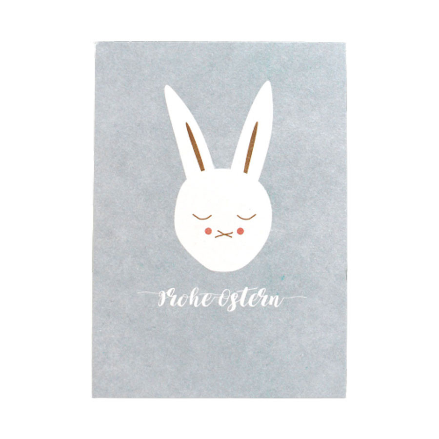 Ava & Yves - Postkarte "Hase" Hellblau