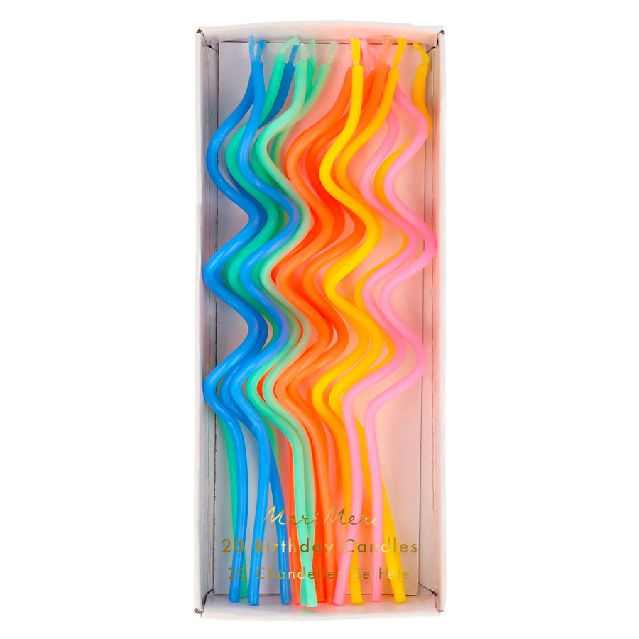 Meri Meri - Kuchenkerzen Swirly Rainbow - 20 Stk