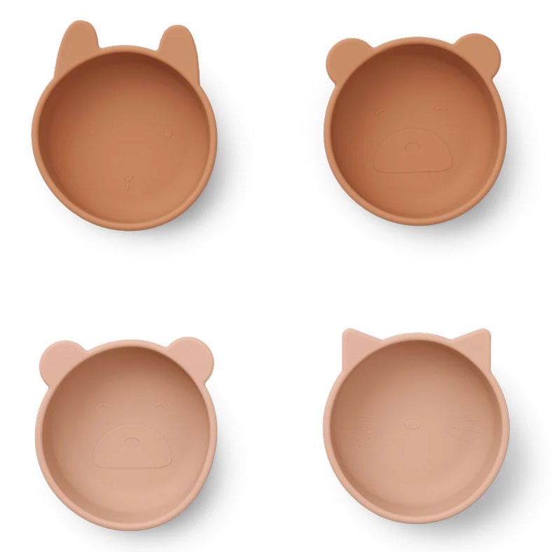 Liewood - 4 Silikon Schalen Iggy Tuscany Rose Mix