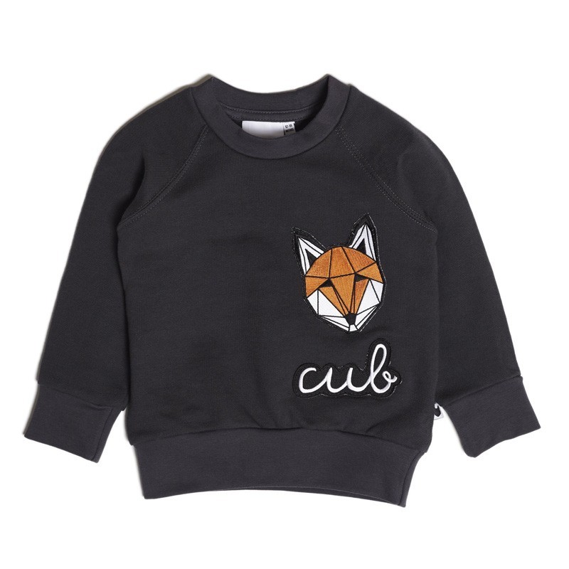 Tobias & the Bear - Sweater "Fuchs" Dunkelgrau