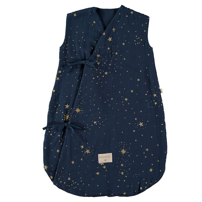 Nobodinoz - Babyschlafsack Dreamy Summer Gold Stella Night Blue