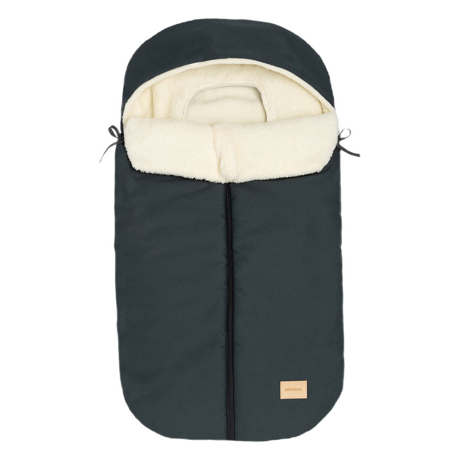 Nobodinoz - Kinderwagen Fußsack "Baby on the Go" - Carbon Blue