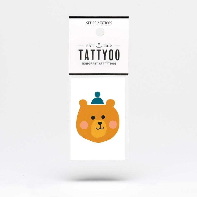 Tattyoo - 2 Tattoos für Kinder "Bär Björn"