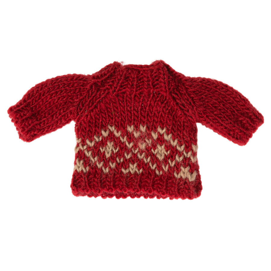 Maileg - Strickpullover Rot für Mama Maus