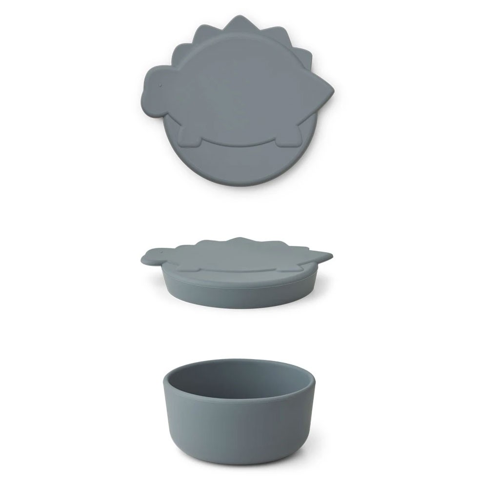 Liewood - Cornelius Snack Box Medium Dino blue wave