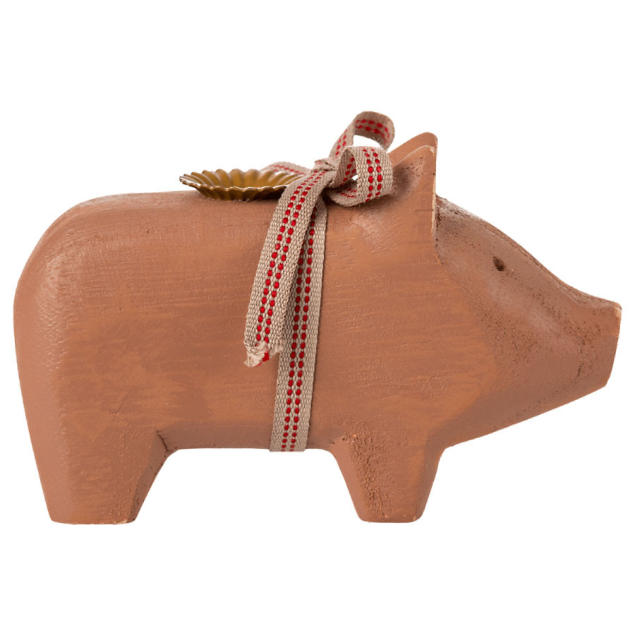 Maileg - Kerzenhalter Schwein Altrosa Klein