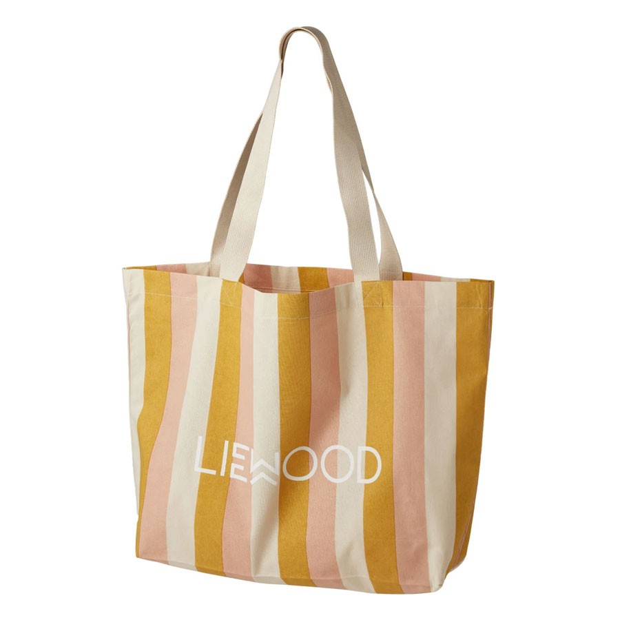 Liewood - Große Tragetasche Peach Sandy Yellow Mellow gestreift
