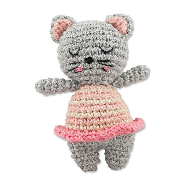 Ava & Yves - Crochet rattle "Cat" 