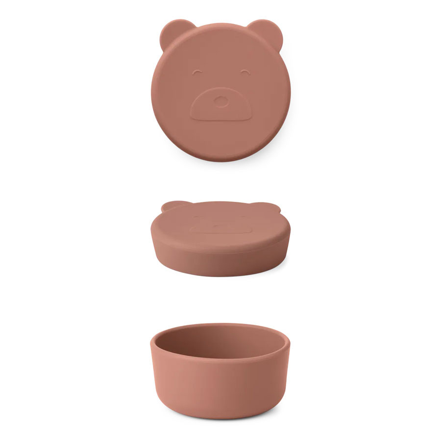 Liewood - Kleine Snackbox CARRIE - Mr Bear Dark Rose