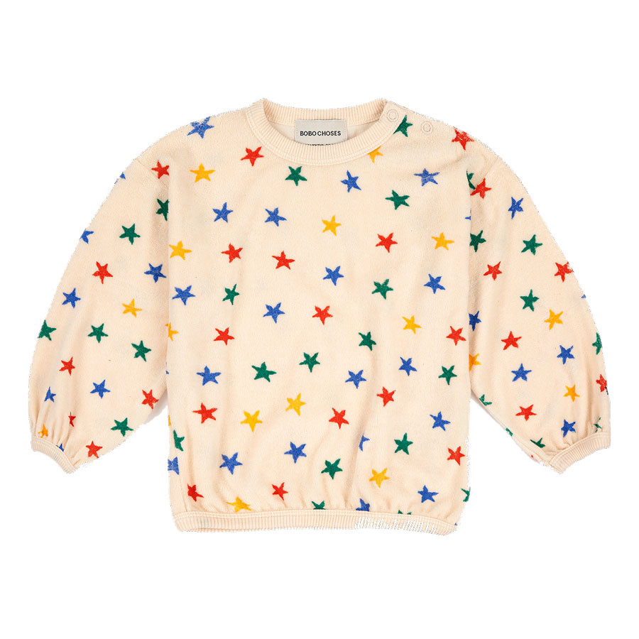 Bobo Choses - Baby Sweatshirt - Stars all Over Frottee