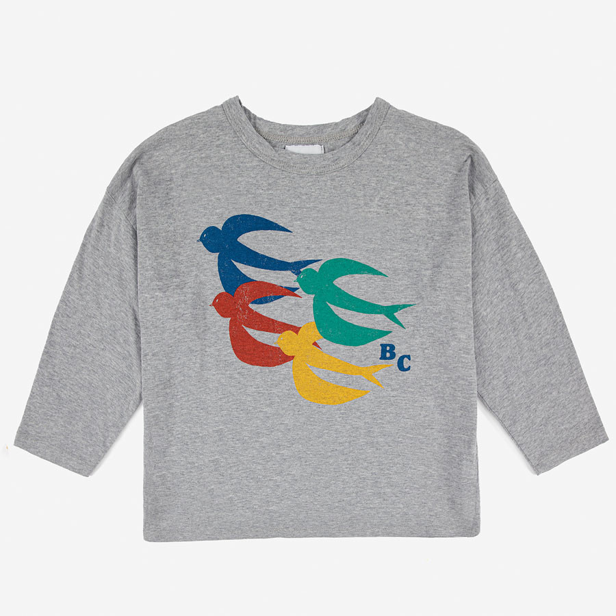 Bobo Choses - Langarmshirt "Flying Birds" Hellgrau