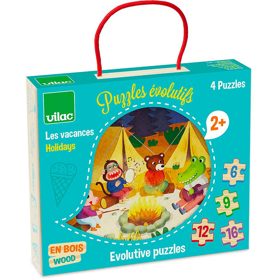 Vilac - 4 Puzzles "Ferien"