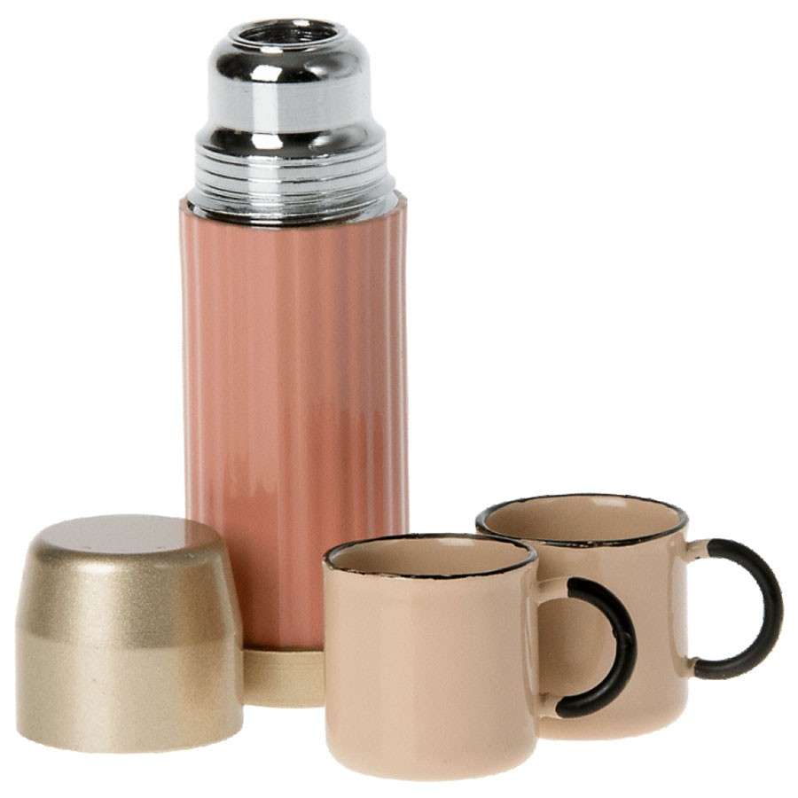 Maileg - Set Thermoskanne und Becher Coral