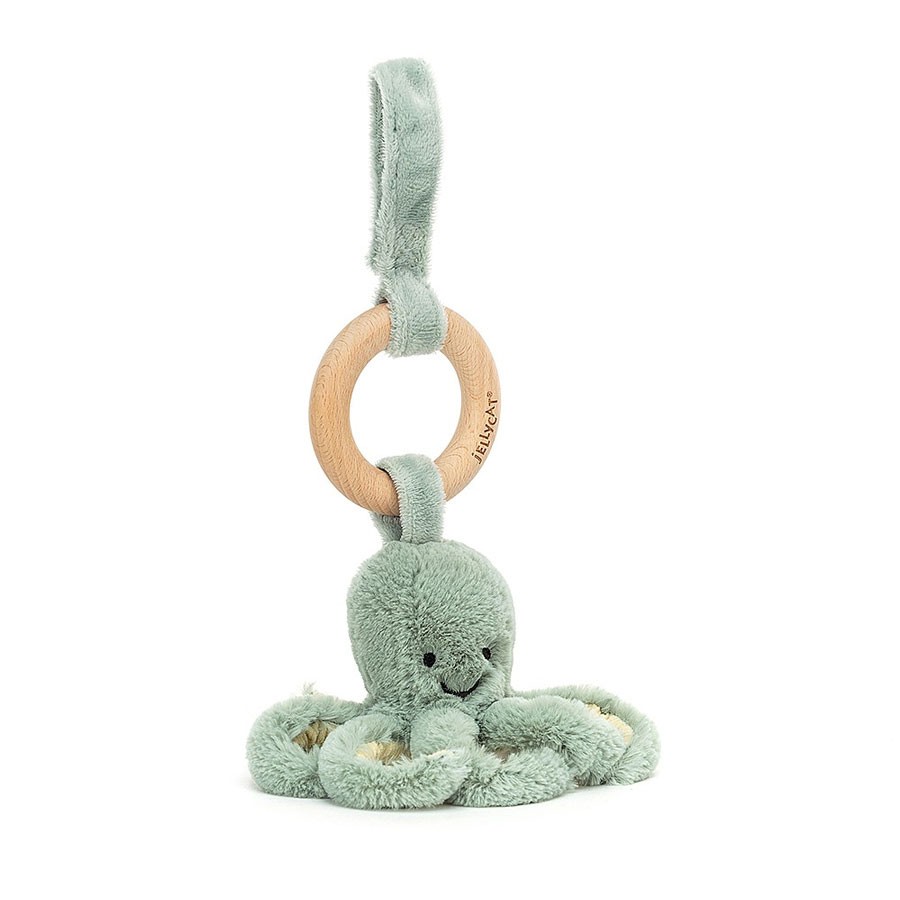 Jellycat - Odyssee Oktopus Holzring Spielzeug Mint