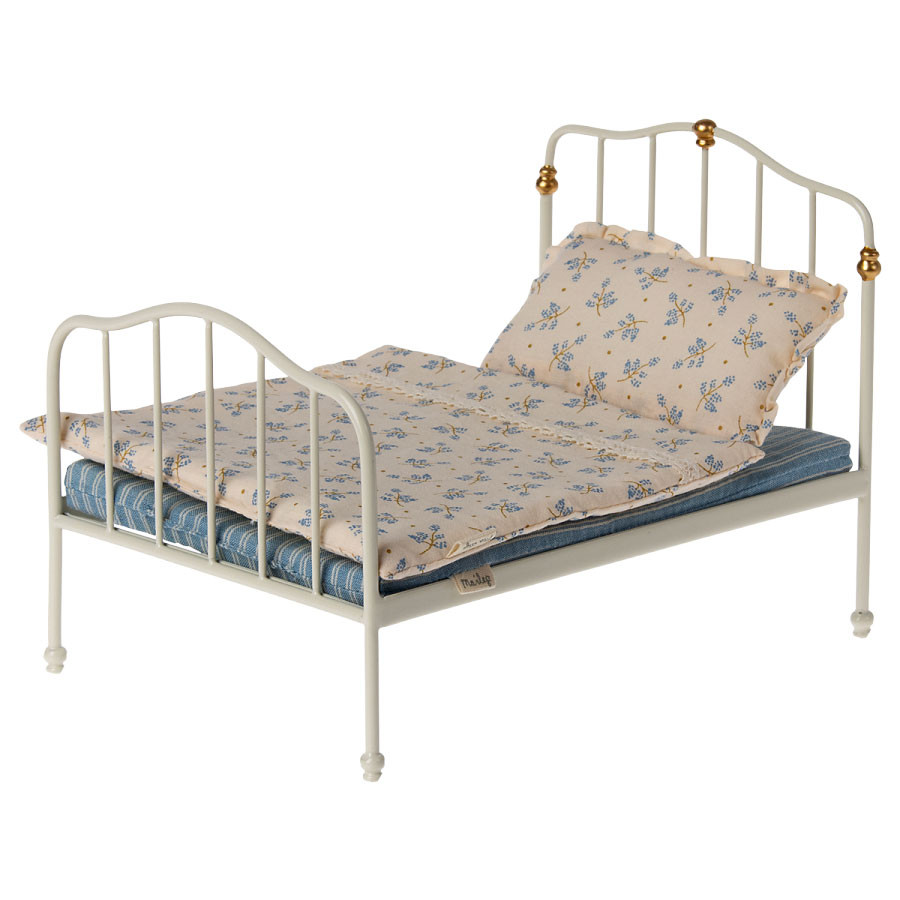 Maileg - Vintage Bett für zwei Mäuse Weiß