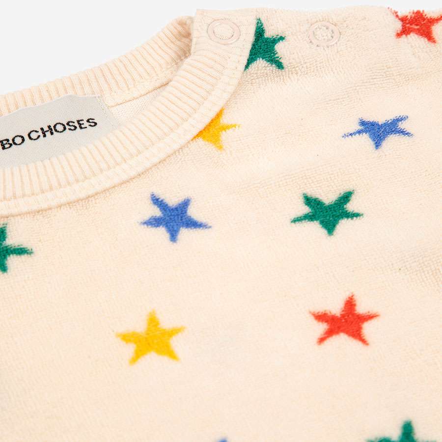 Bobo Choses Baby Sweatshirt Stars all Over Terry Minicatwalk
