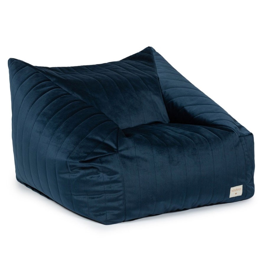 Nobodinoz - Sitzsack Chelsea Velvet Night Blue