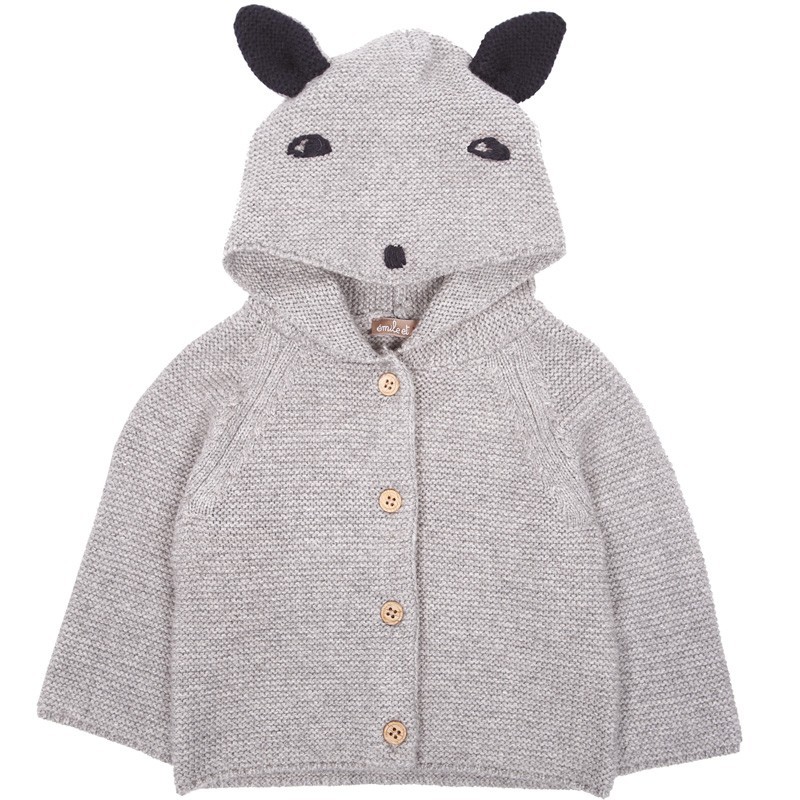 Emile et Ida - Feine Strickjacke mit Maus