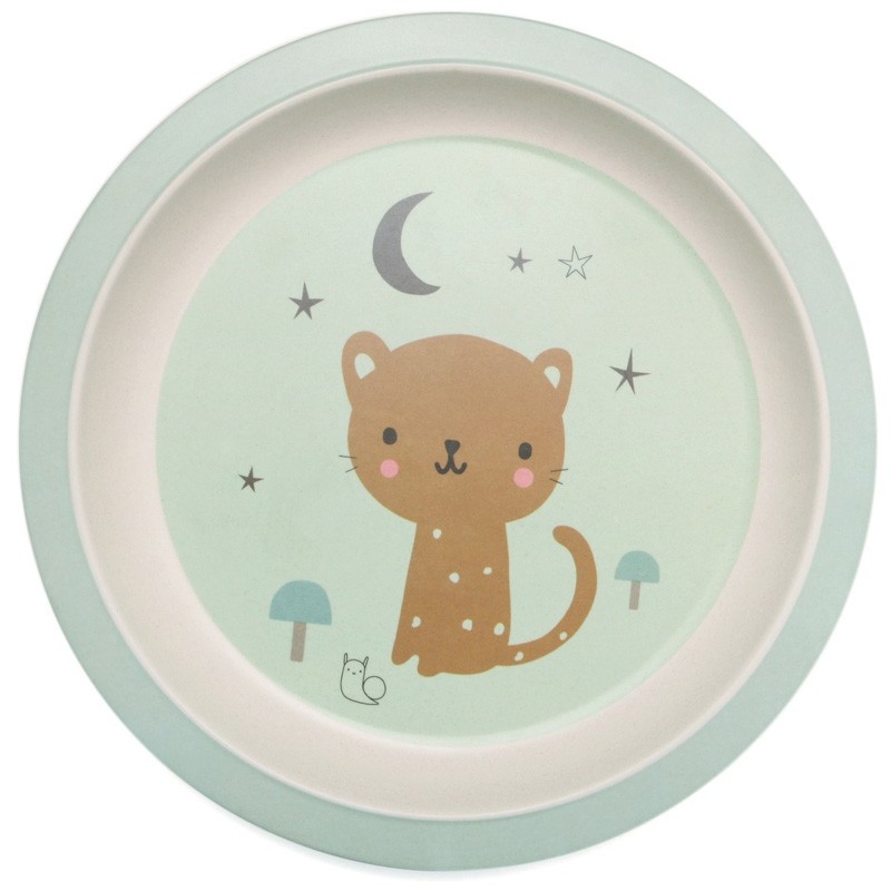 Petit Monkey - Bambus Teller "Leopard"