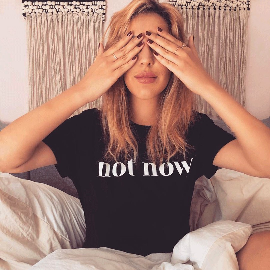 Bad Moms Club - Woman T-Shirt "Not Now" Schwarz
