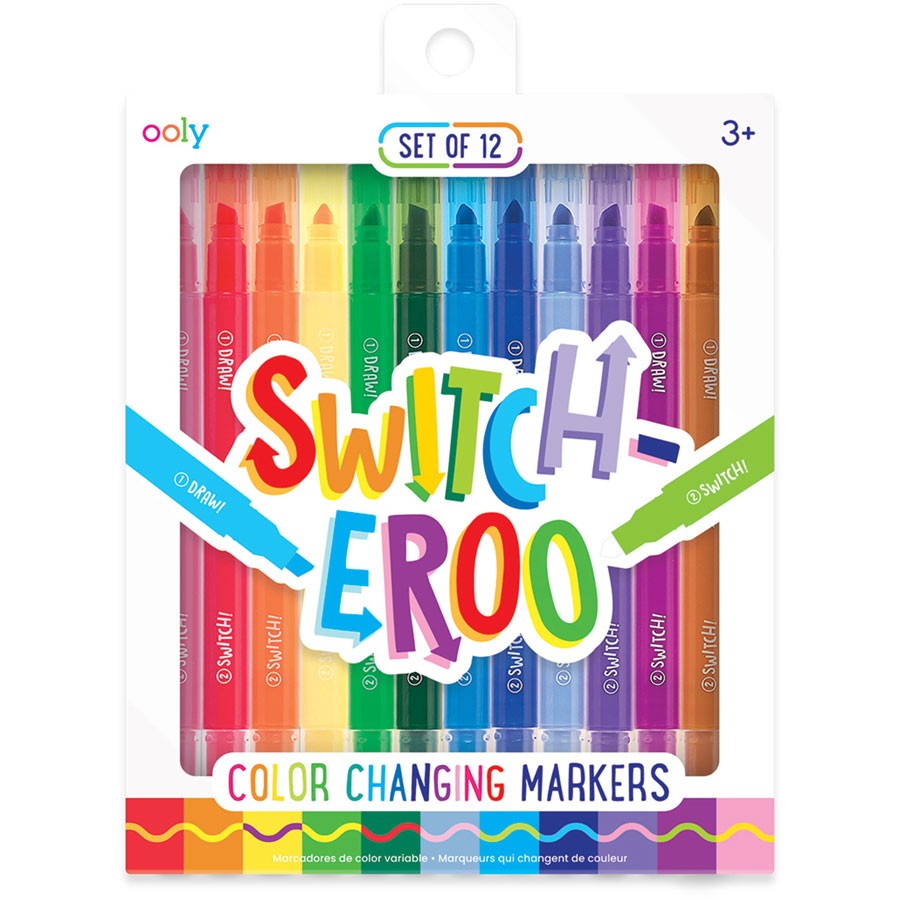 OOLY - 12 Marker mit Effekt Switch-EROO Regenbogen