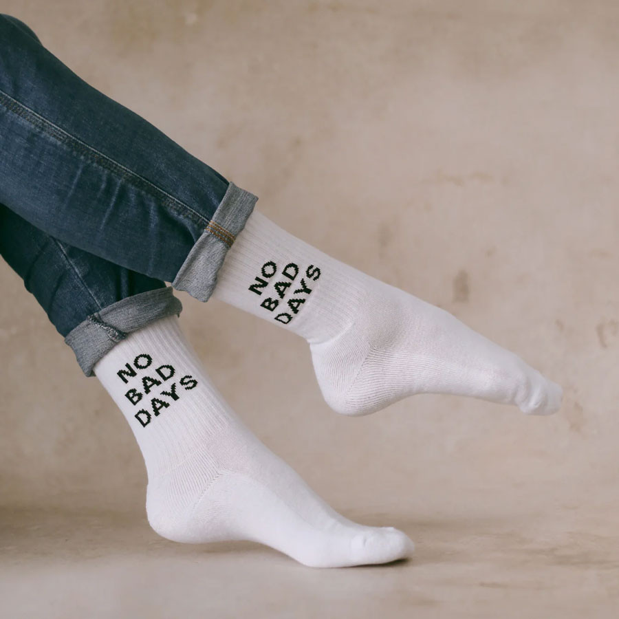 Eulenschnitt - Socken "No Bad Days" Größe 39 - 42
