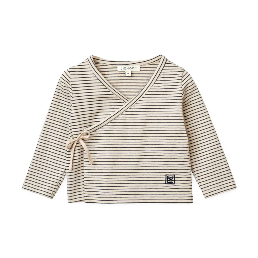 Liewood - Wickelhemd TADEO - Streifen Beige/ Navy